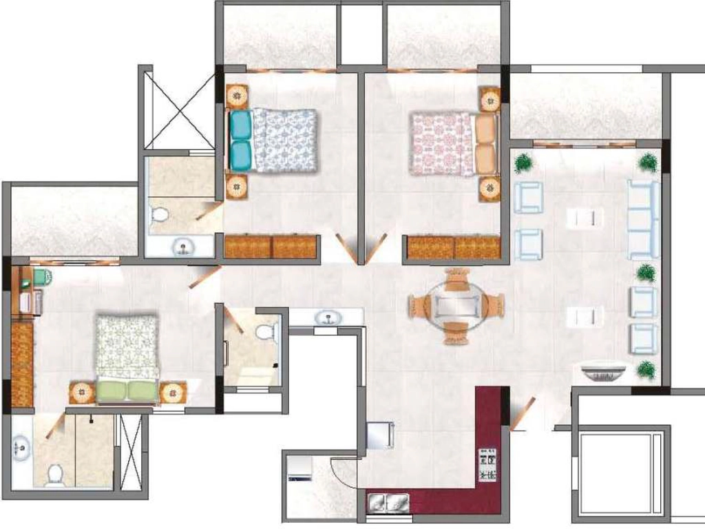 3 BHK Flat in Rohan Jharoka in Bellandur, Bangalore - Image 920525