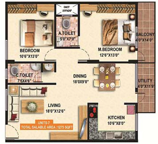 2 BHK Flat in Sai Sunshine in Bellandur, Bangalore - Image 920530