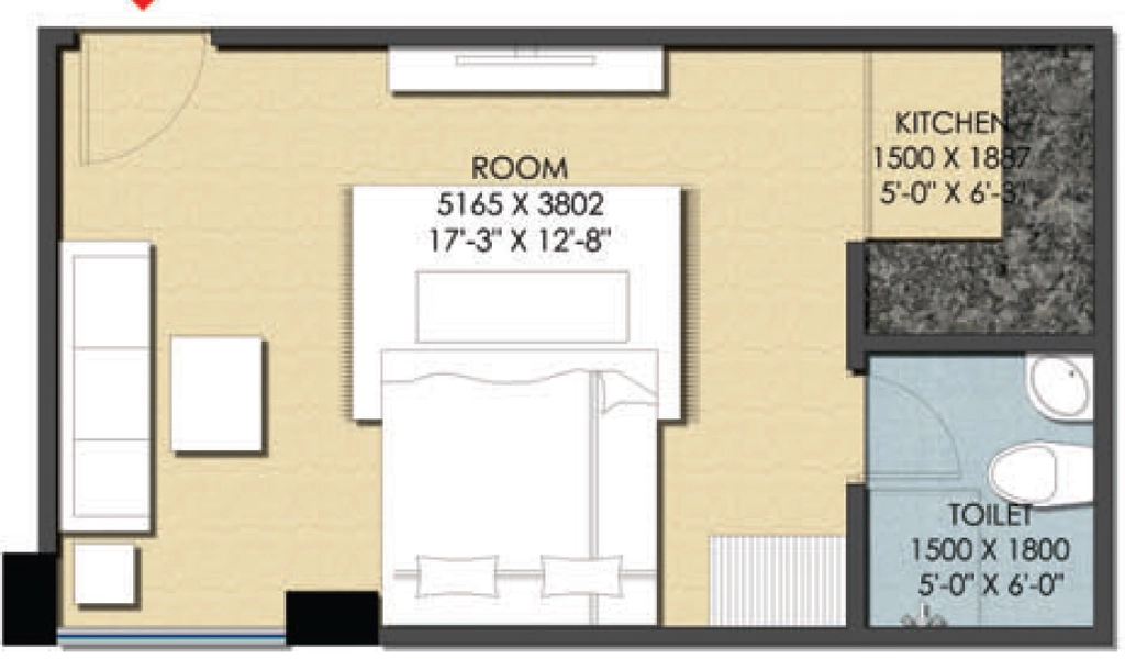 1 RK Studio Apartment in Phenomenon Mannat Tower in Sector 73, Noida - Image 920533
