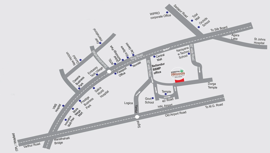 Location of Sonestaa iWoods - Image 408730