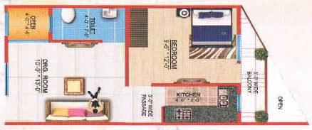1 BHK Flat in Brickland Harit Heights in Sector 70, Noida - Image 920563