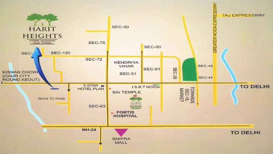 Location of Brickland Harit Heights - Image 408734
