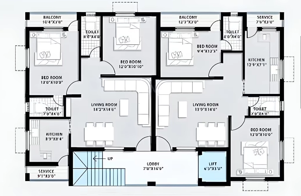 Floor Plan of Absway Anbu Aram in Nallambakkam, Chennai - Image 408783