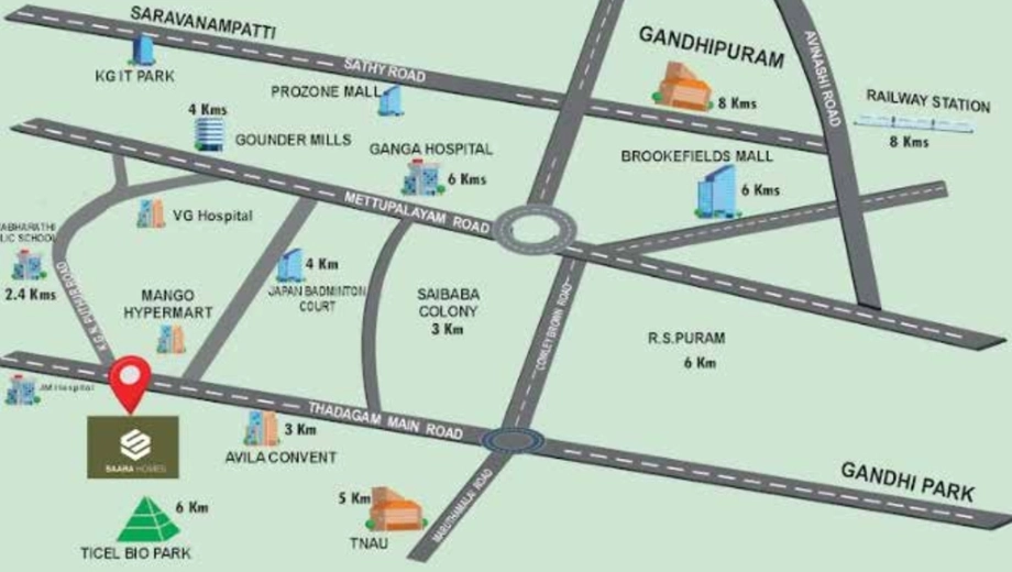Location of Crystal Saara Homes - Image 409154