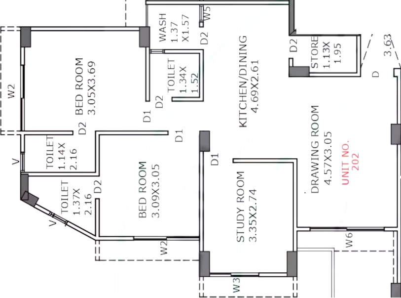 2.5 BHK Flat in Sevan Krunal Appartment in Memnagar, Ahmedabad - Image 920606