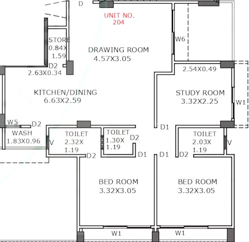 2.5 BHK Flat in Sevan Krunal Appartment in Memnagar, Ahmedabad - Image 920607