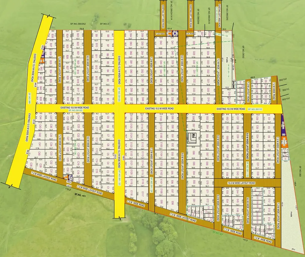 Master Plan of Kodies Paradise Avenue in Sulur, Coimbatore - Image 408816