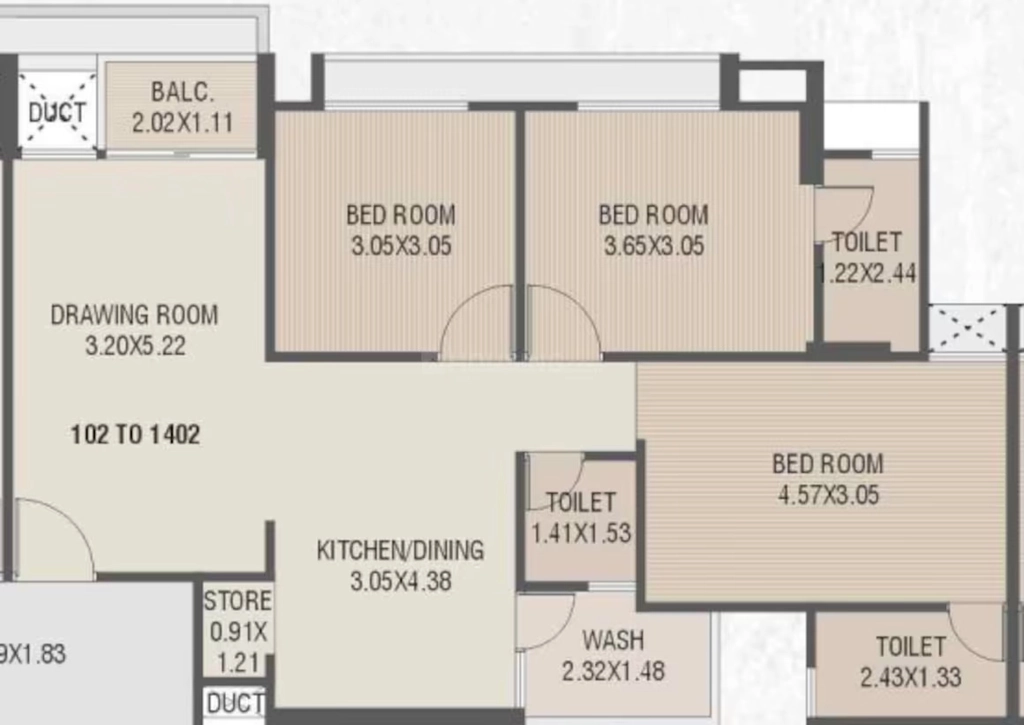 3 BHK Flat in Shivansh Scarlet in Nikol, Ahmedabad - Image 920631