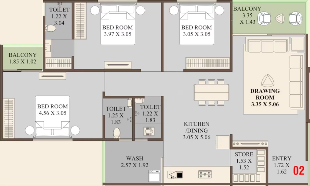 3 BHK Flat in Shubham Shubh Labh Heights in Bilasiya, Ahmedabad - Image 920642
