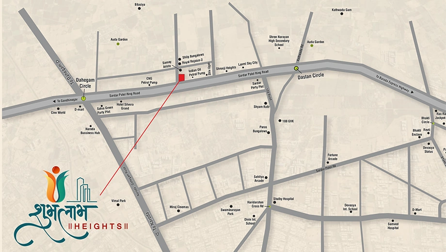 Location of Commercial Shubham Shubh Labh Heights - Image 408882