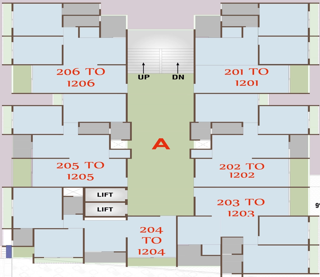 Floor Plan of Shreenathji Shubham Greens in Nana Chiloda, Ahmedabad - Image 408905
