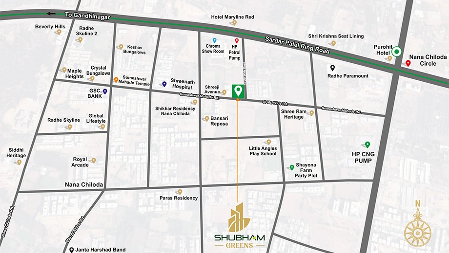Location of Shreenathji Shubham Greens - Image 408903