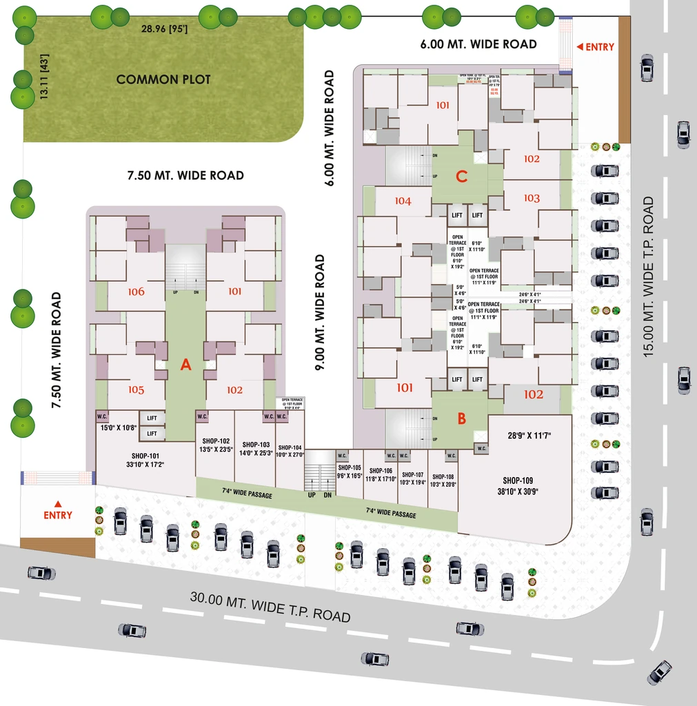 Master Plan of Shreenathji Shubham Greens in Nana Chiloda, Ahmedabad - Image 408904