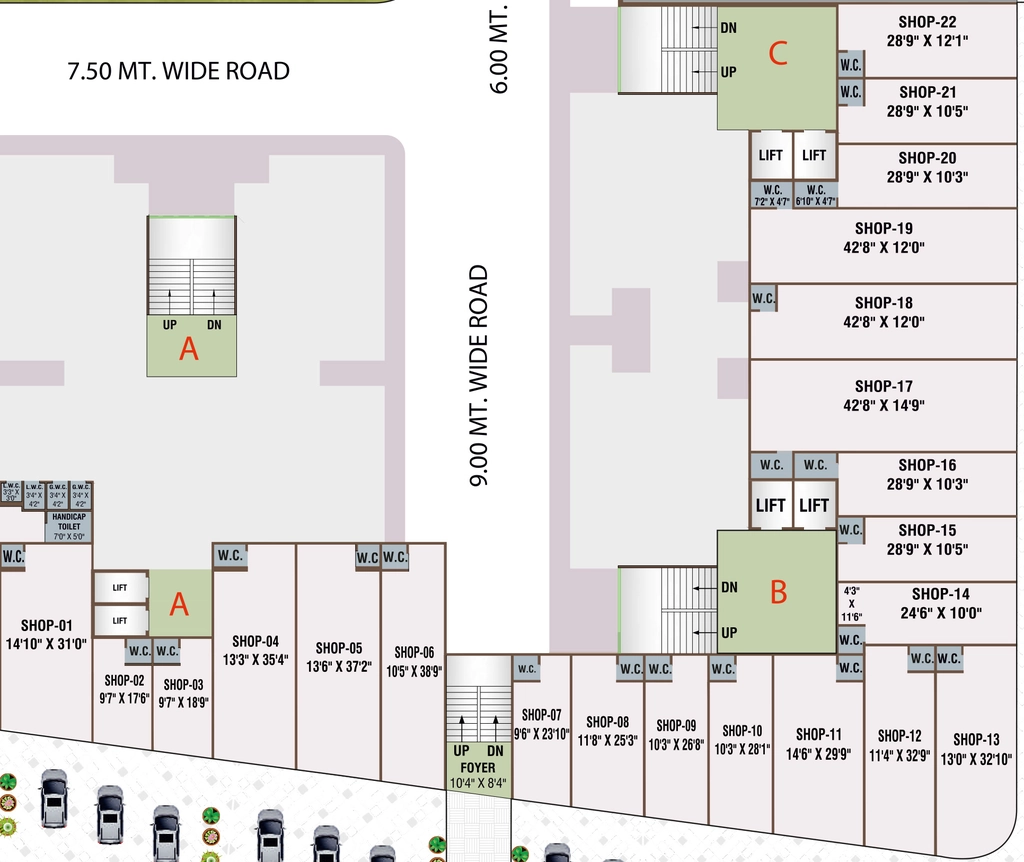 Floor Plan of Commercial Shreenathji Shubham Greens in Nana Chiloda, Ahmedabad - Image 408911
