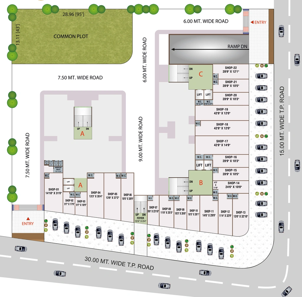 Master Plan of Commercial Shreenathji Shubham Greens in Nana Chiloda, Ahmedabad - Image 408910