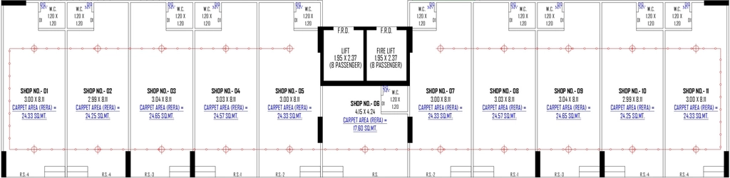 Floor Plan of Commercial Sky Vedant Skyvilla in Nikol, Ahmedabad - Image 408927