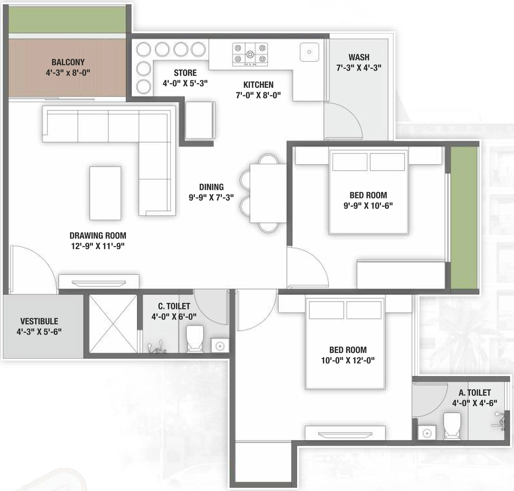 3 BHK Flat in Swami Dominance in Sanand, Ahmedabad - Image 920701