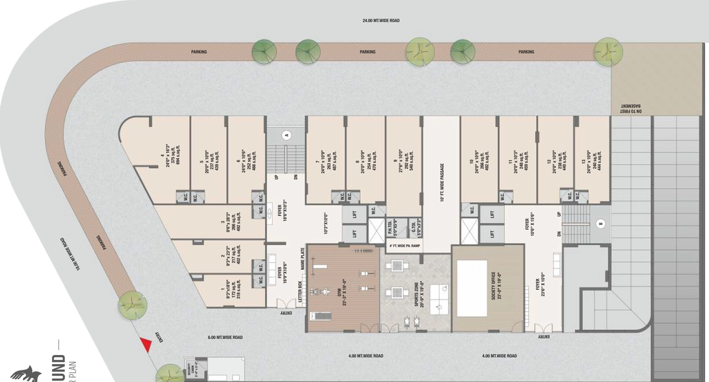 Master Plan of Swami Dominance in Sanand, Ahmedabad - Image 408999
