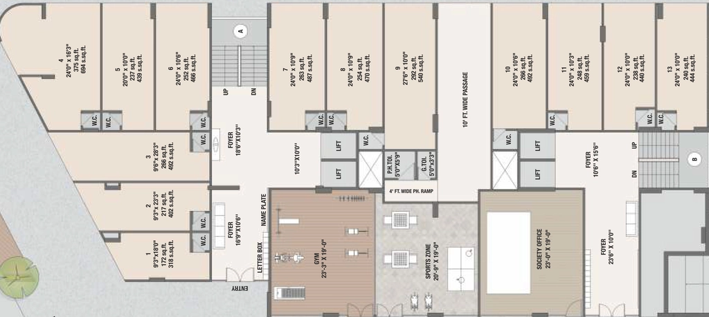 Floor Plan of Commercial Swami Dominance in Sanand, Ahmedabad - Image 409006