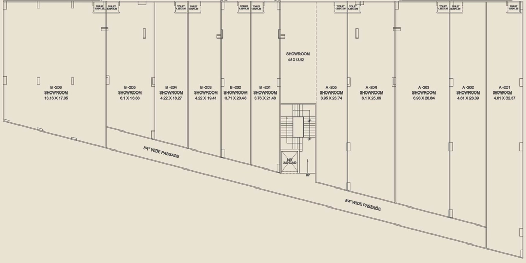 Floor Plan of Commercial The Emberlynn 2 in Satellite, Ahmedabad - Image 409019