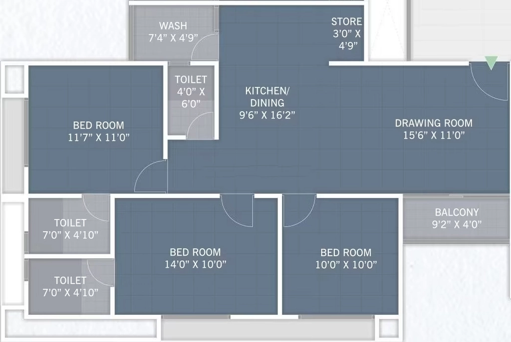 3 BHK Flat in NCR The Grand Gokuldham in Vastral, Ahmedabad - Image 920714