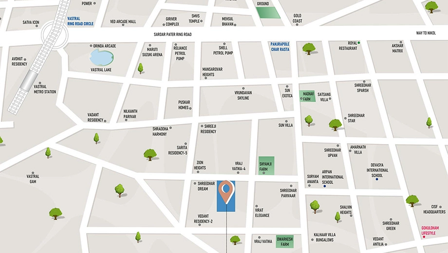 Location of Commercial NCR The Grand Gokuldham - Image 409044