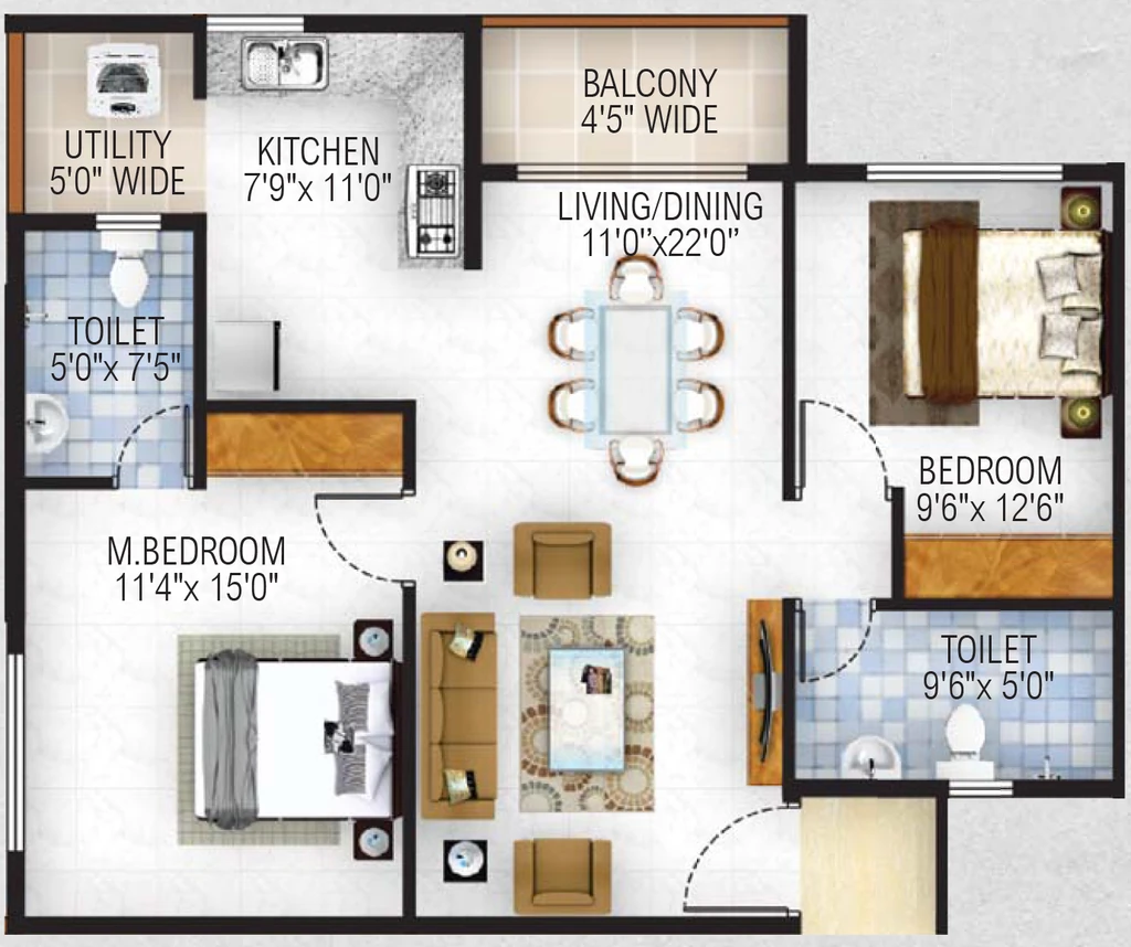 2 BHK Flat in Ashrith Aspire in Bommanahalli, Bangalore - Image 920727