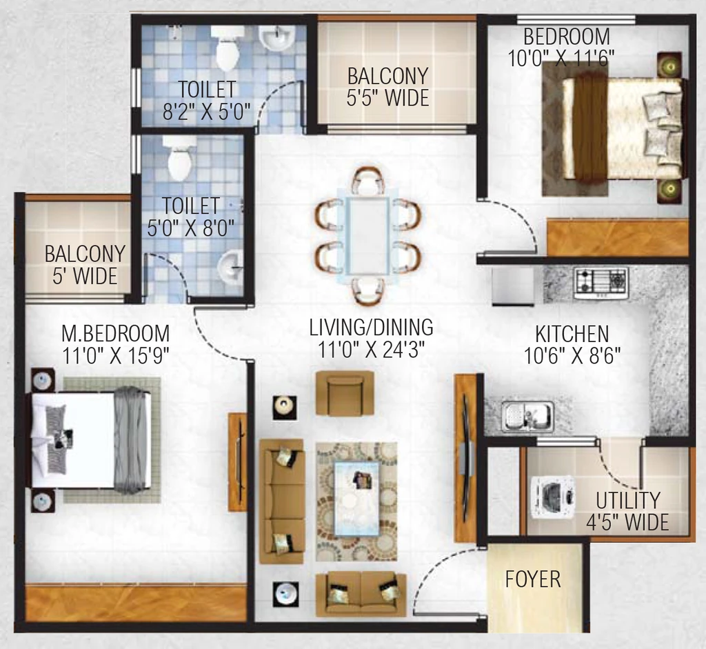 2 BHK Flat in Ashrith Aspire in Bommanahalli, Bangalore - Image 920728
