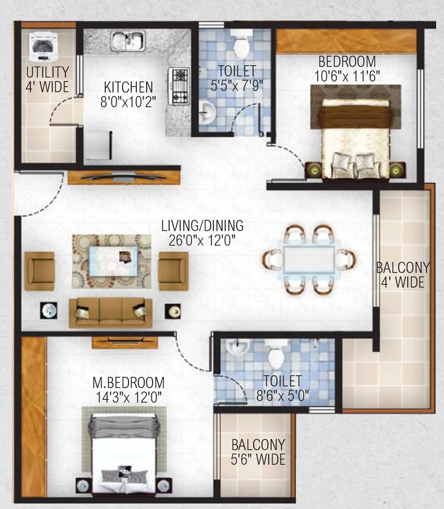 2 BHK Flat in Ashrith Aspire in Bommanahalli, Bangalore - Image 920729