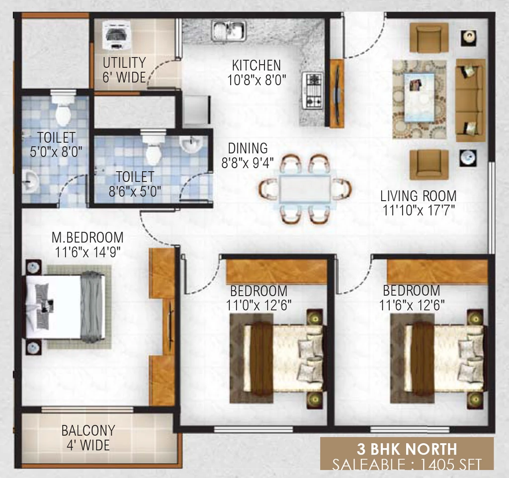 2 BHK Flat in Ashrith Aspire in Bommanahalli, Bangalore - Image 920730