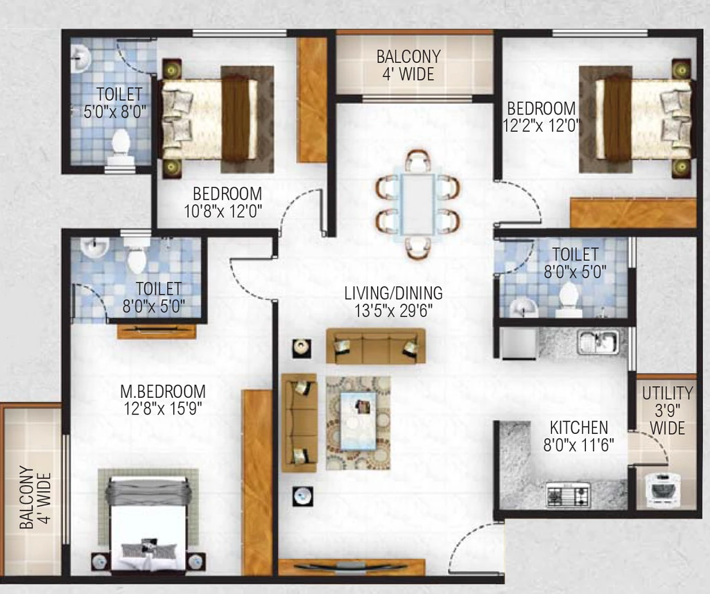 3 BHK Flat in Ashrith Aspire in Bommanahalli, Bangalore - Image 920731