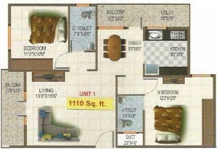 2 BHK Flat in Asrithas Happy Living in Bommanahalli, Bangalore - Image 920725