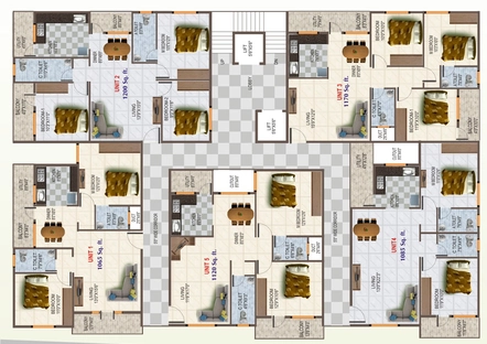 Floor Plan of Asrithas Happy Living in Bommanahalli, Bangalore - Image 409097
