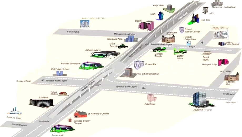 Location of Asrithas Happy Living - Image 409098