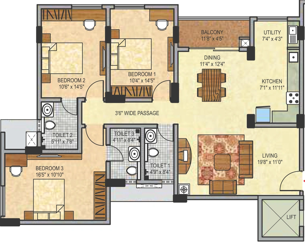 3 BHK Flat in Janhavi Enclave in Bommanahalli, Bangalore - Image 920720
