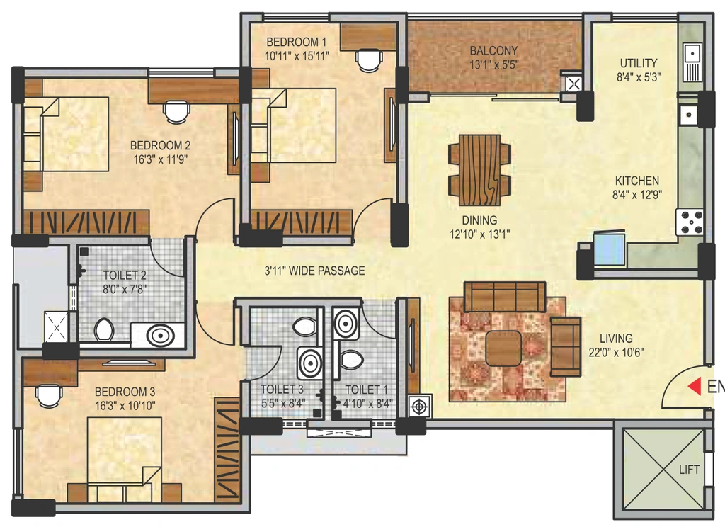 3 BHK Flat in Janhavi Enclave in Bommanahalli, Bangalore - Image 920721