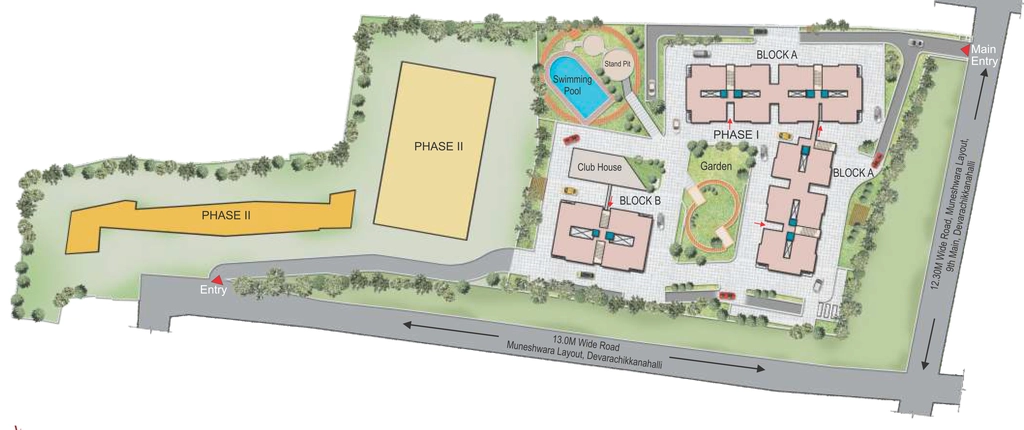 Master Plan of Janhavi Enclave in Bommanahalli, Bangalore - Image 409084