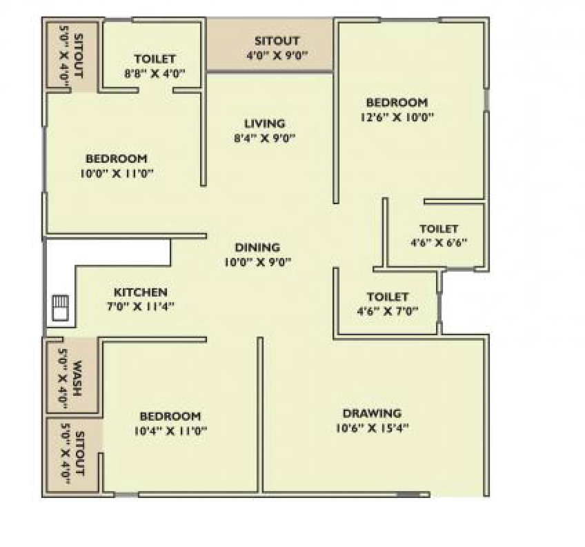 3 BHK Flat in Splendor Ishaan Greenwood Apartments in Bawadiya Kalan, Bhopal - Image 921083