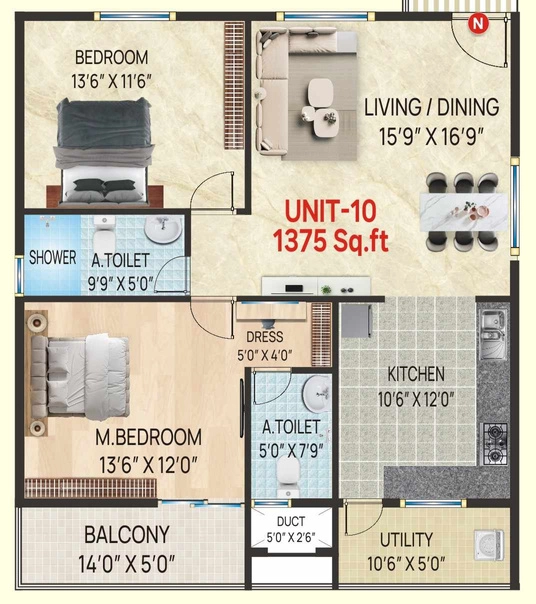 2 BHK Flat in Sai Platinum Landmark in JP Nagar, Bangalore - Image 920748