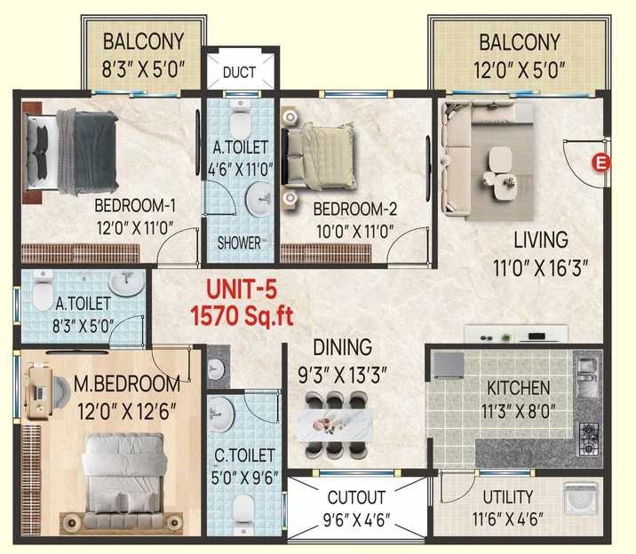 3 BHK Flat in Sai Platinum Landmark in JP Nagar, Bangalore - Image 920749
