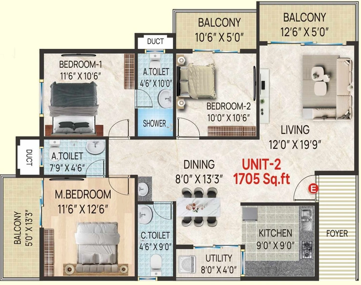 3 BHK Flat in Sai Platinum Landmark in JP Nagar, Bangalore - Image 920750