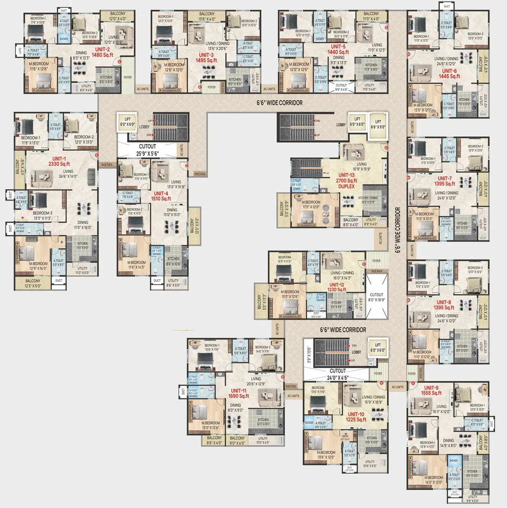 Floor Plan of Sai Platinum Landmark in JP Nagar, Bangalore - Image 409136