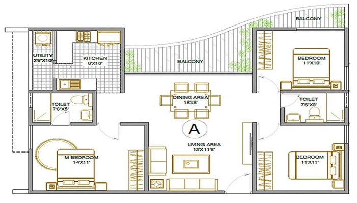 3 BHK Flat in Samruddhi Sunshine in Choodasandra, Bangalore - Image 920717