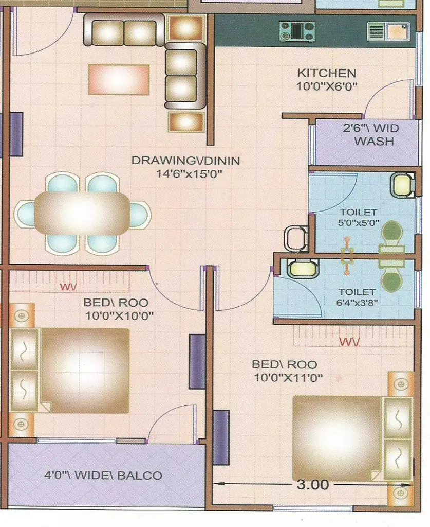 2 BHK Flat in Baba Better Homes in Bawadiya Kalan, Bhopal - Image 920817