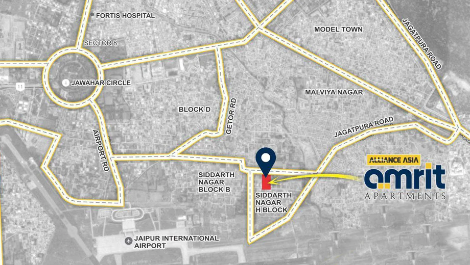 Location of Alliance Amrit Apartments - Image 409148