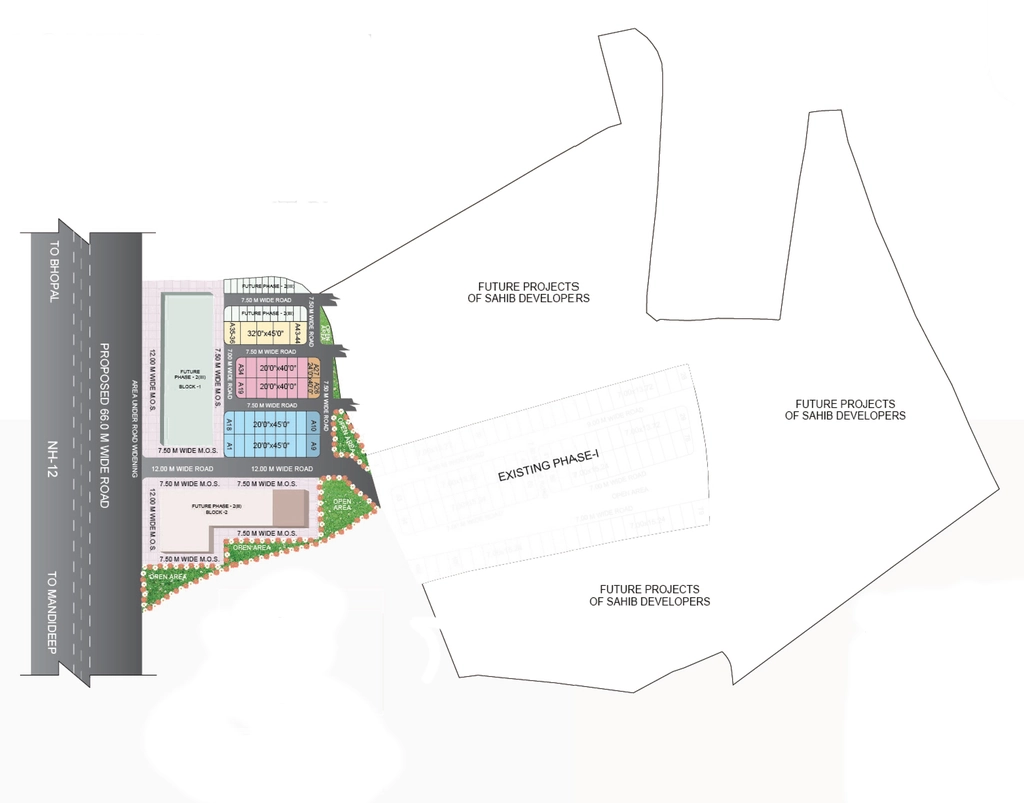 Master Plan of Sahib Prithvi Courtyard Phase 2A in Hoshangabad Road, Bhopal - Image 409355