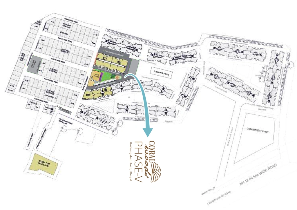 Master Plan of AB Coral Woods Phase 5 in Hoshangabad Road, Bhopal - Image 409290