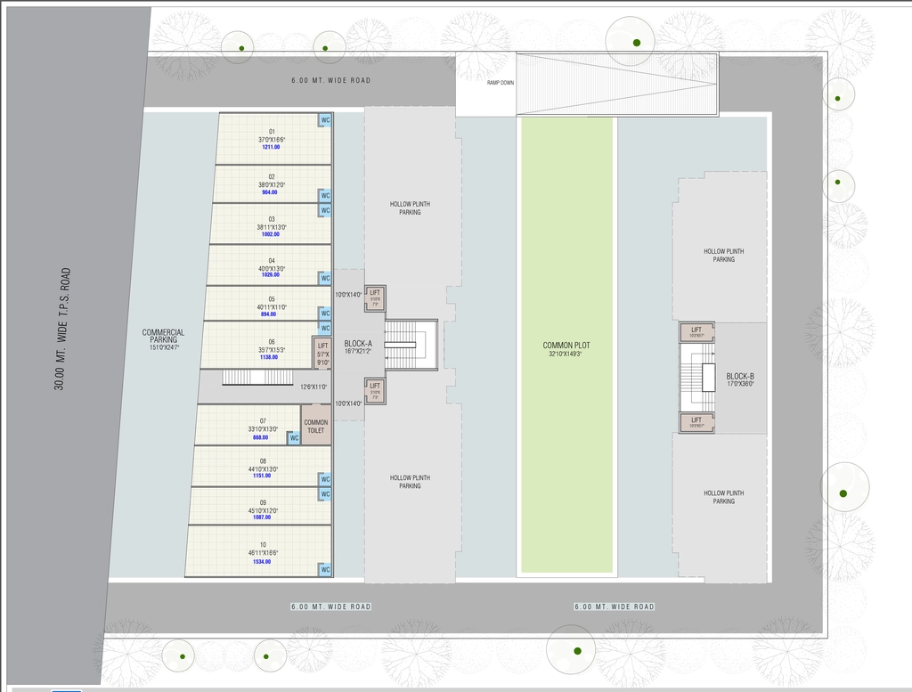 Master Plan of Vincitore Sky in Hanspura, Ahmedabad - Image 409237