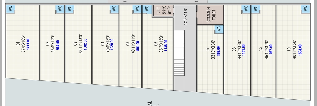 Floor Plan of Commercial Vincitore Sky in Hanspura, Ahmedabad - Image 409223