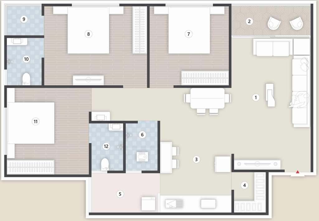 3 BHK Flat in Vincitore Valley in Hathijan, Ahmedabad - Image 920791